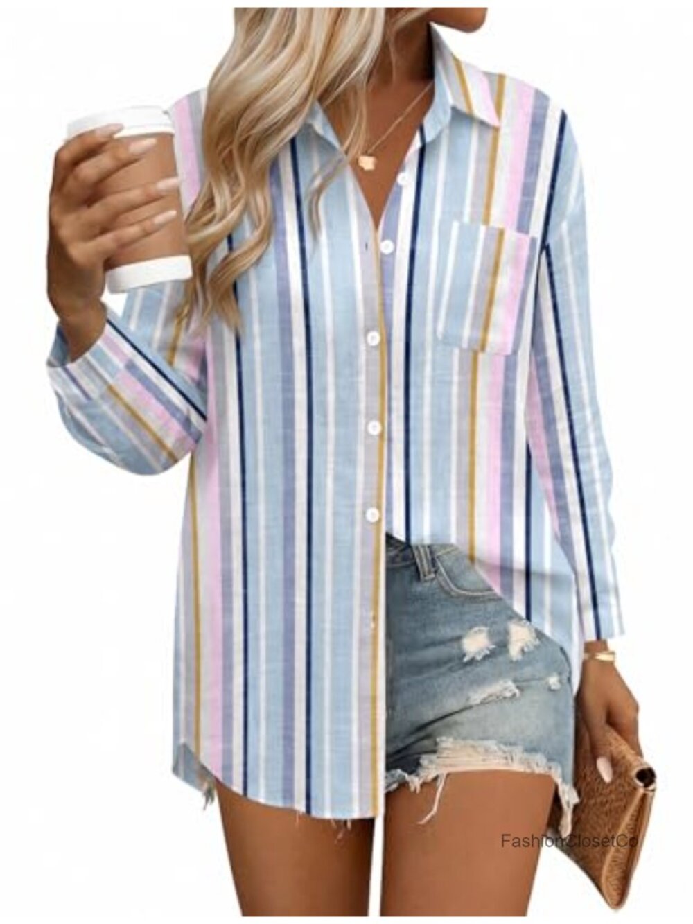 Womens Linen Cotton Button Down Shirt Oversized Long Sleeve Blouse